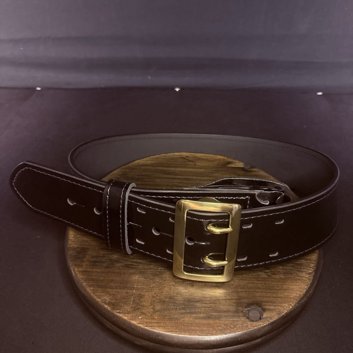 G&G Women's Duty Belt Size 30" SALLY BROWNE USA High Gloss Leather, Brass Buckle