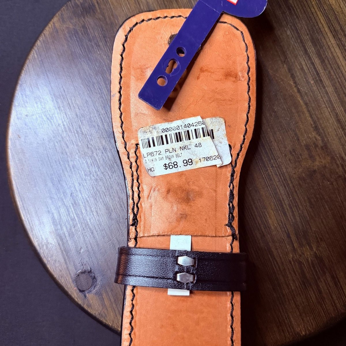 Dutyman Sam Browne Duty Belt Size 48" Plain Black Leather Nickel Buckle 2.25"