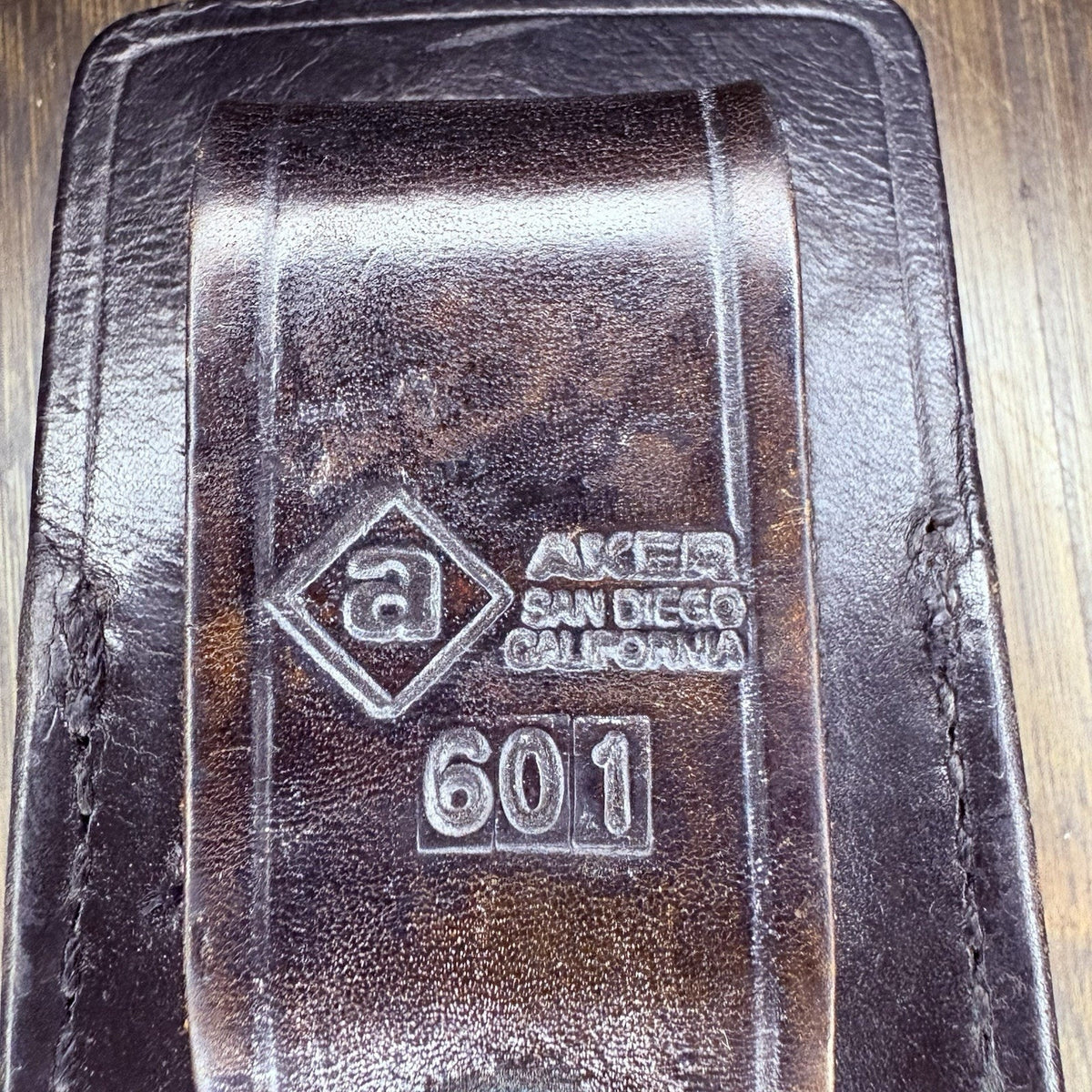 AKER Universal Recorder Holder Tape 601 Black Basketweave Leather Duty