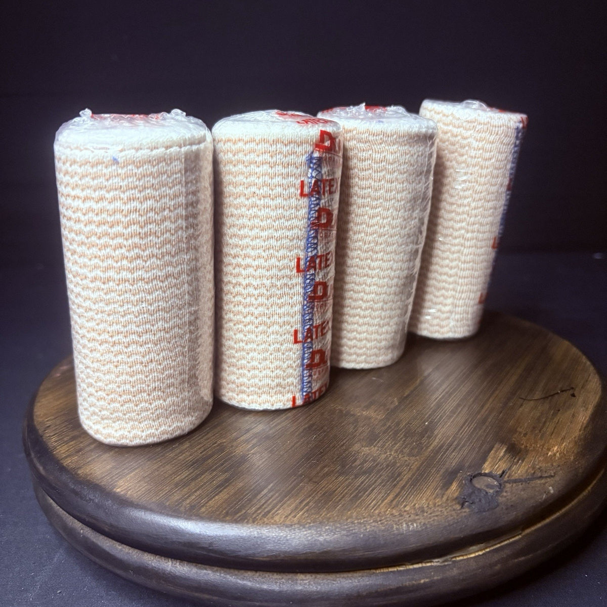 Dukal Elastic Bandage Wrap 4"x 4.5 Yards Latex Free Sealed Rolls Pack Of 4