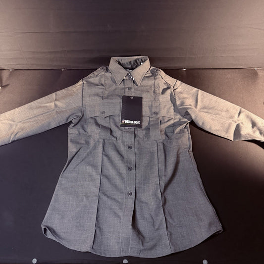 Blauer Long Sleeve Shirt Size Women 32 Small 8450W Grey Wool Class A Uniform