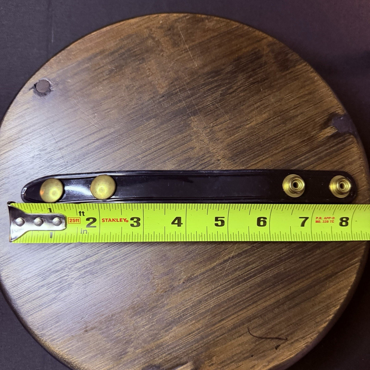 Safariland Belt Keeper 8" Black High Gloss With Brass Snaps Set Of 4