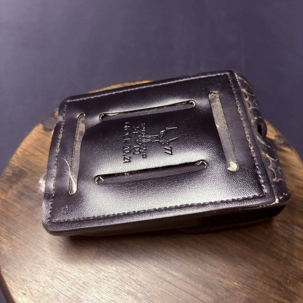 Safariland Double Magazine Pouch GLOCK 20/21 Leather 77 Basketweave Hidden Snap