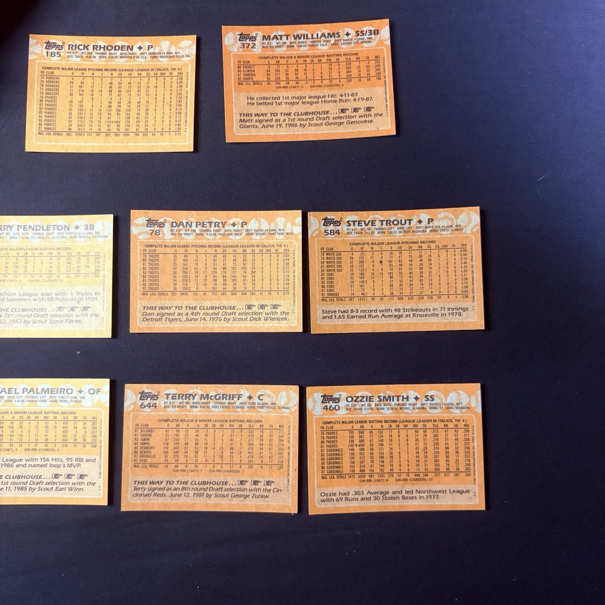 1988 TOPPS High Grade Baseball Card Lot Of 35