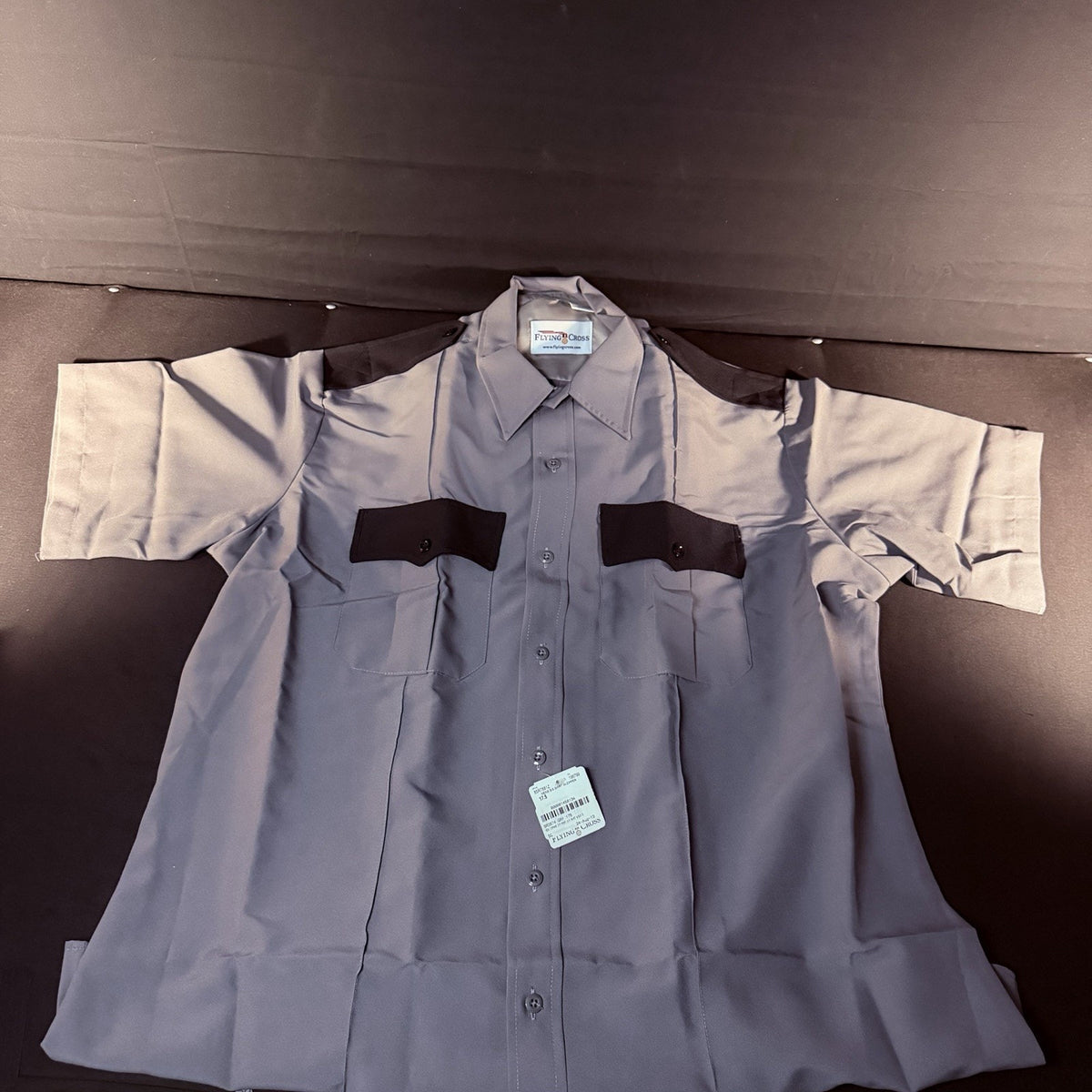 Flying Cross Short Sleeve Shirt Size XL 17.5 Grey Class A Service Uniform 3874