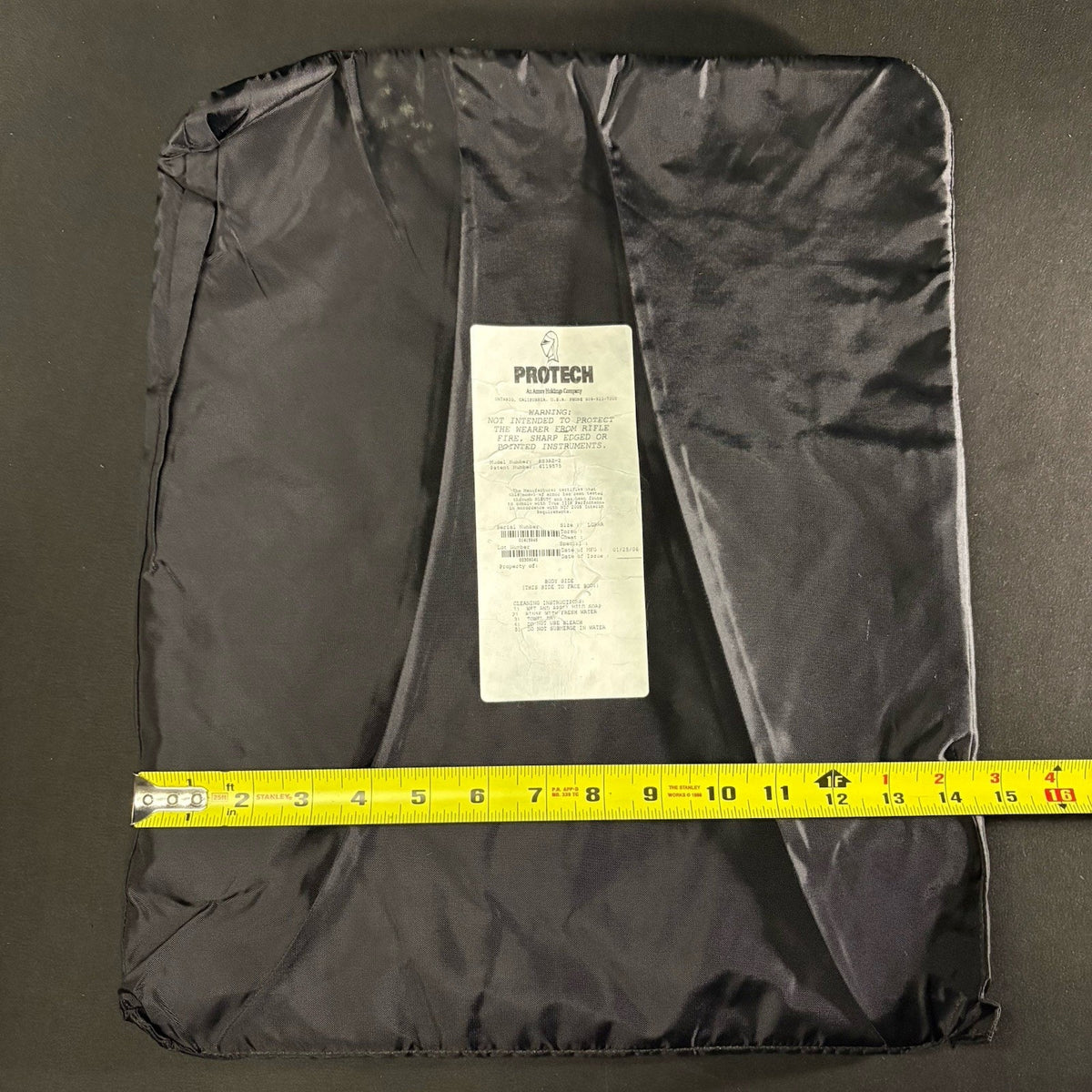 Protech 3A Tactical Carrier Size Large Vest Overlap Chest IIIA Shoulder Armor