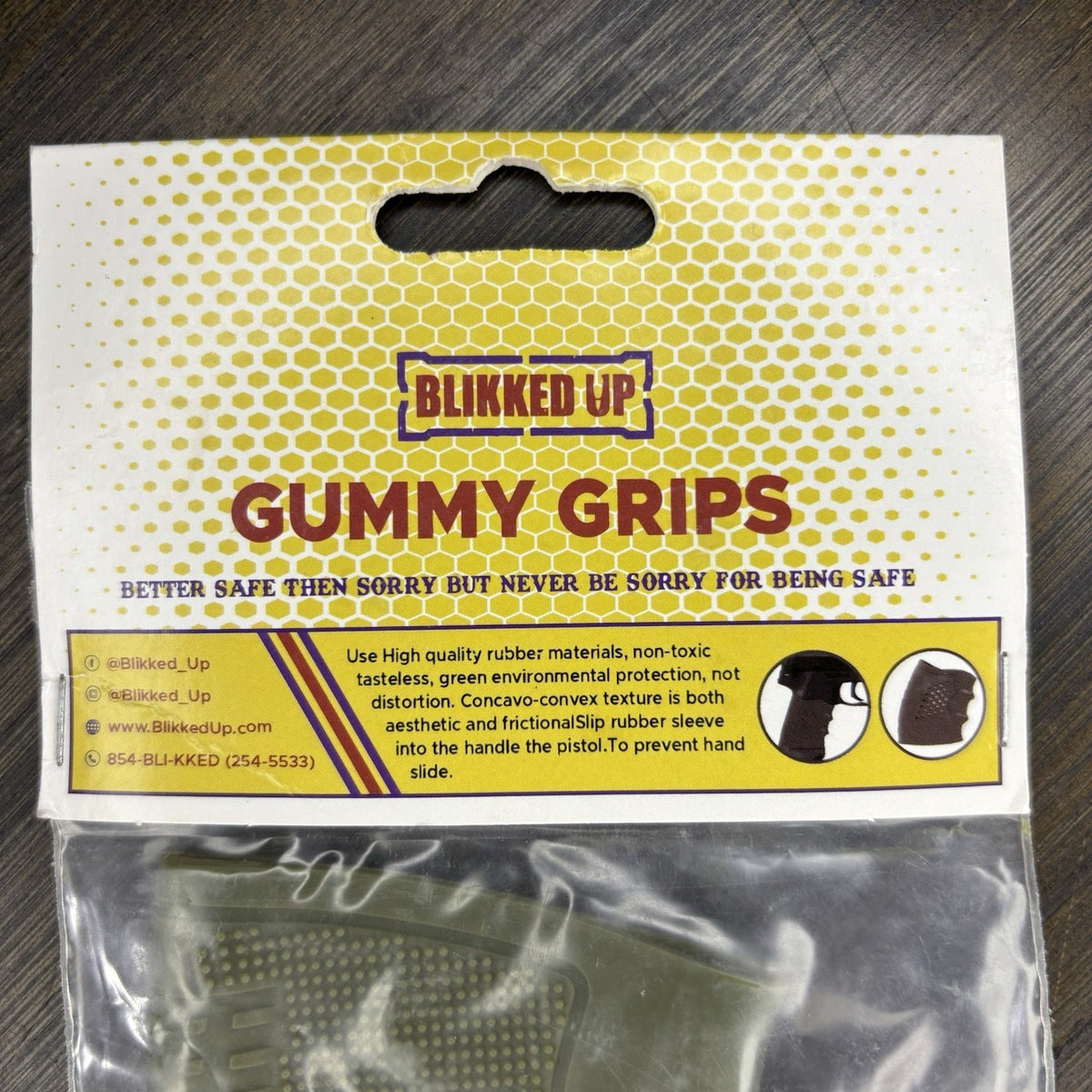 Rubber Pistol Grip Sleeve Blikked Up Gummy Grip