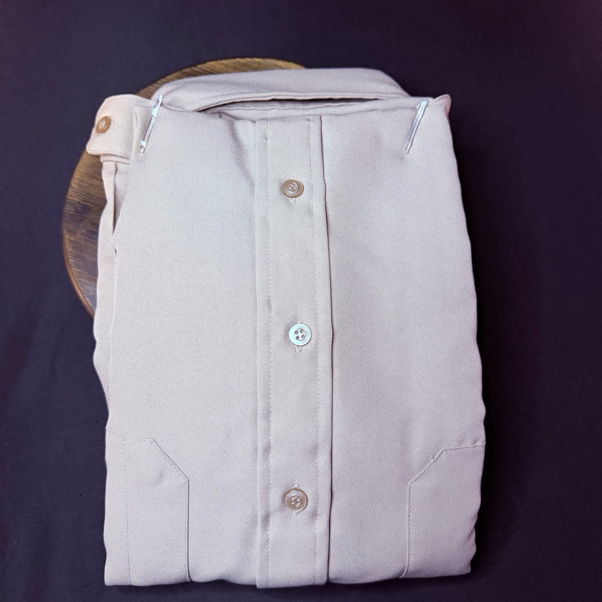 Liberty Long Sleeve Service Shirt Size 2XL Silver Tan Class A Uniform Button Up