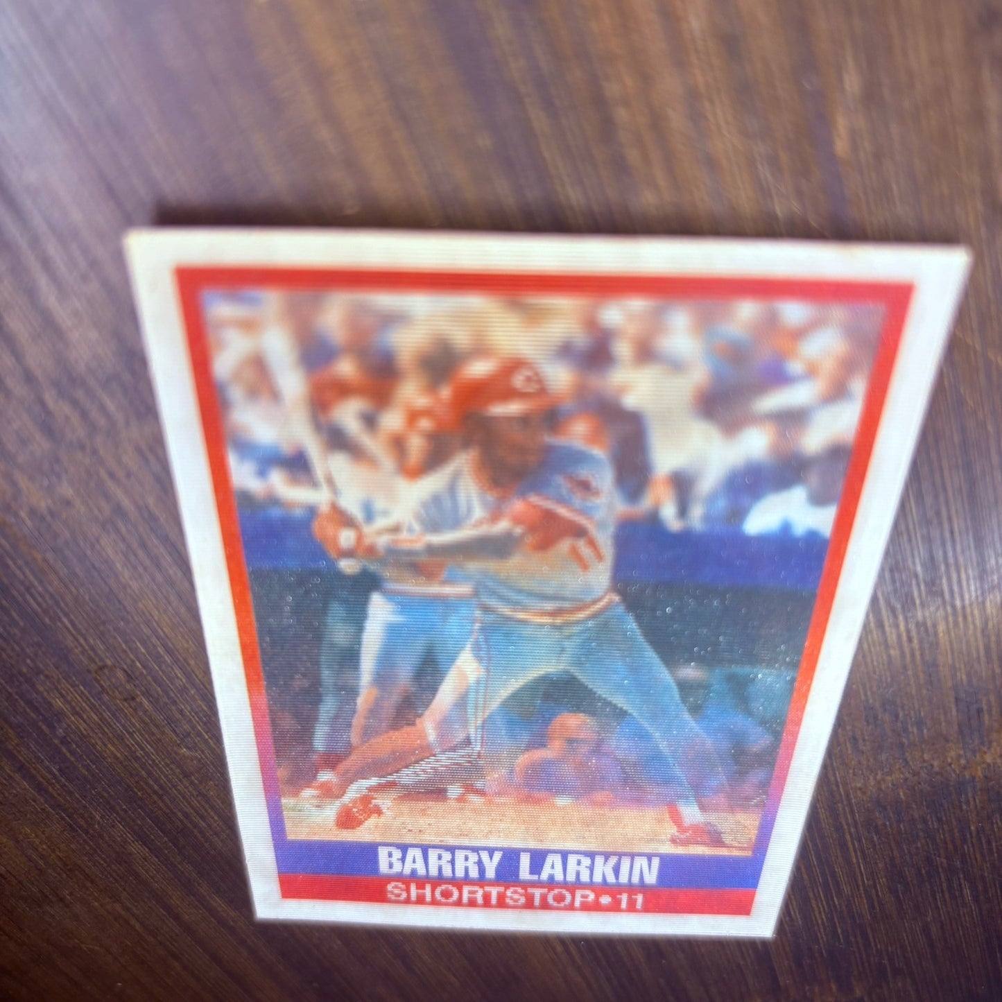 1989 Sportflics Barry Larkin #136 High Grade Trading Card REDS Holographic Card5