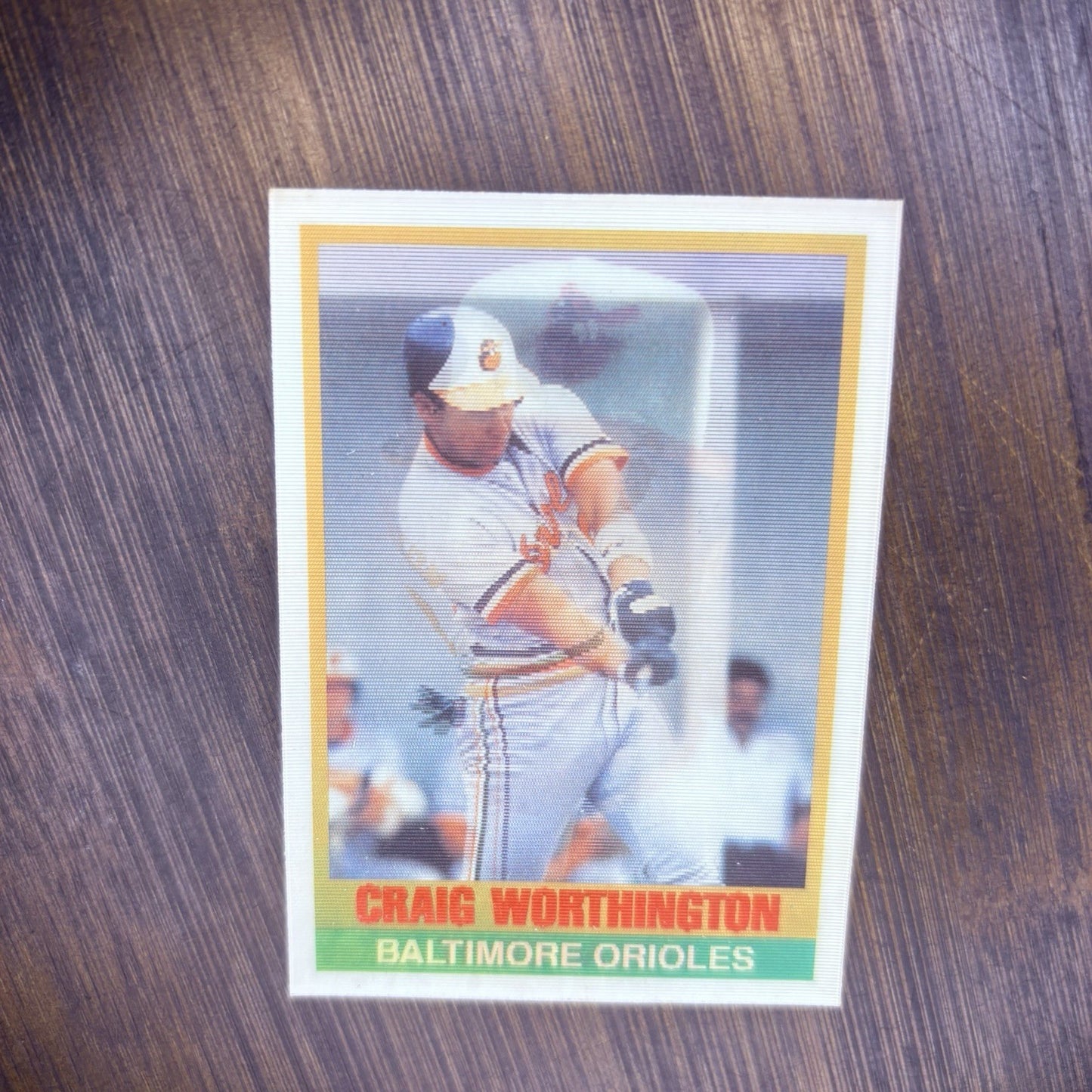 1989 Sportflics Craig Worthington #134 High Grade MLB Trading Card4