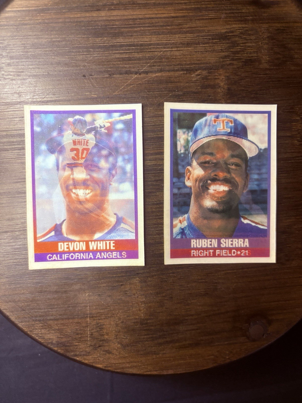 Sportsflics Rookie Lot (2) High Grade Devon White & Ruben Sierra Cards 7