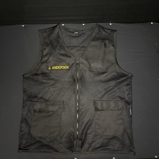 Authentic Police Chaplain Vest Black Mesh With Pockets RARE1