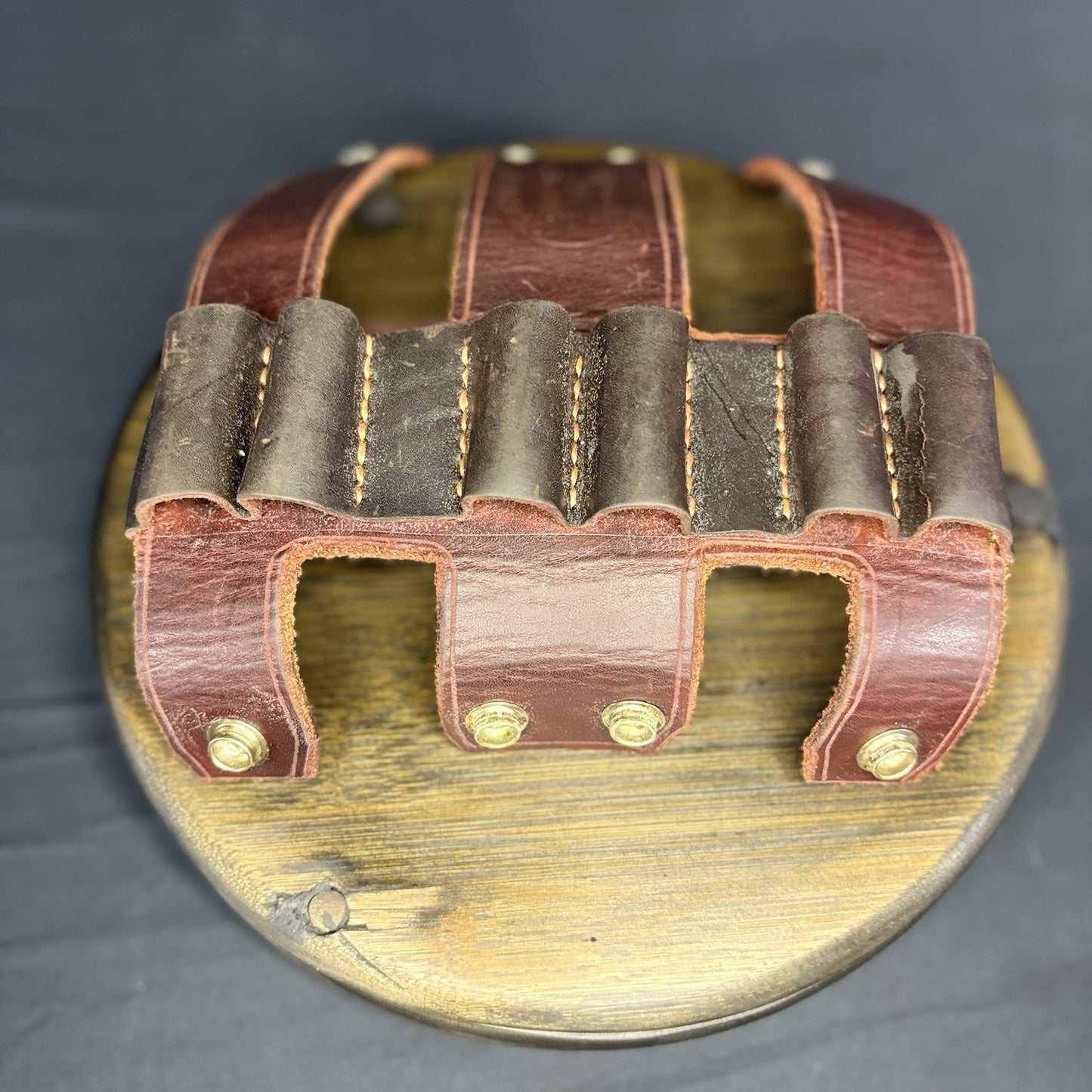 Custom Crafted Guns And Leather Shotgun Shell Belt Carrier By Trigger Happy19