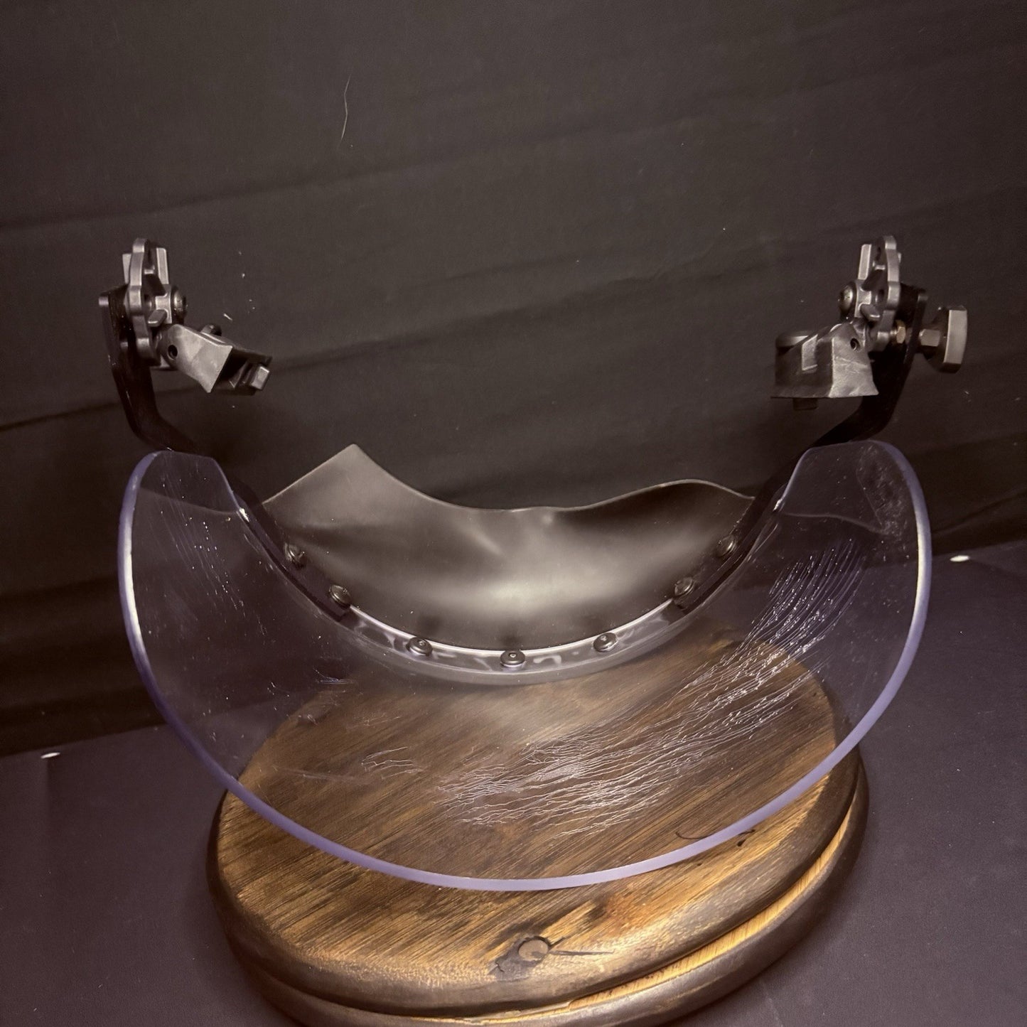 Rail Mounted DK7 Face Shield For Ballistic Helmet (With Mounts) Heavy Duty USED11