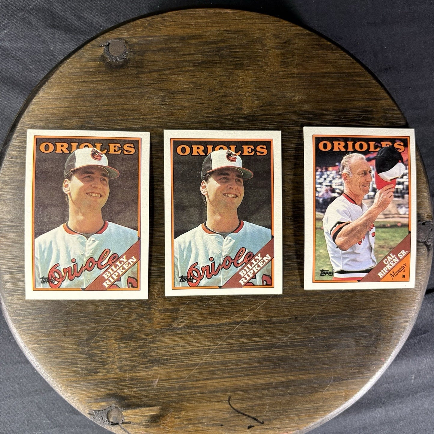 1988 Billy Ripken & Cal Ripken Sr. Error Card Lot Donruss & Topps High Grade7