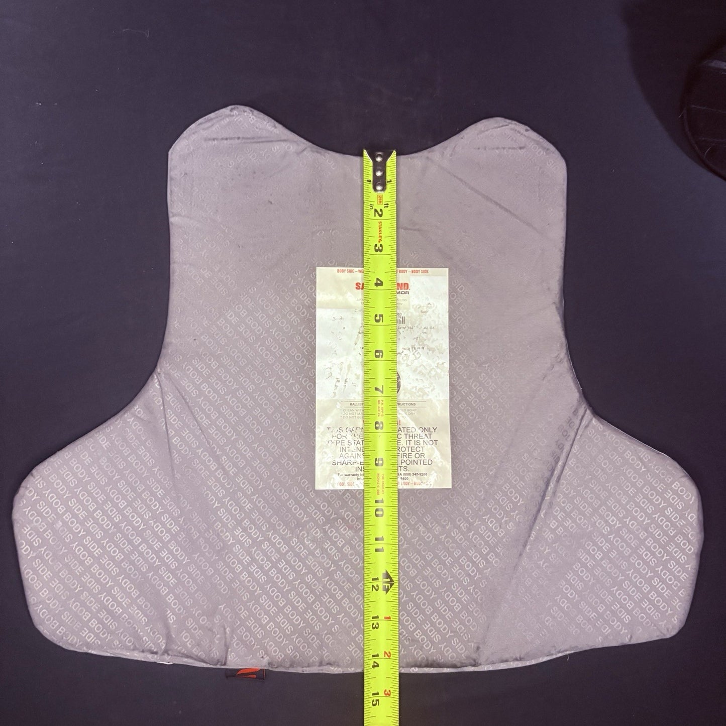 Safariland SX 3A Vest Size Medium Thin Bullet Proof IIIA Ballistic Armor 202013