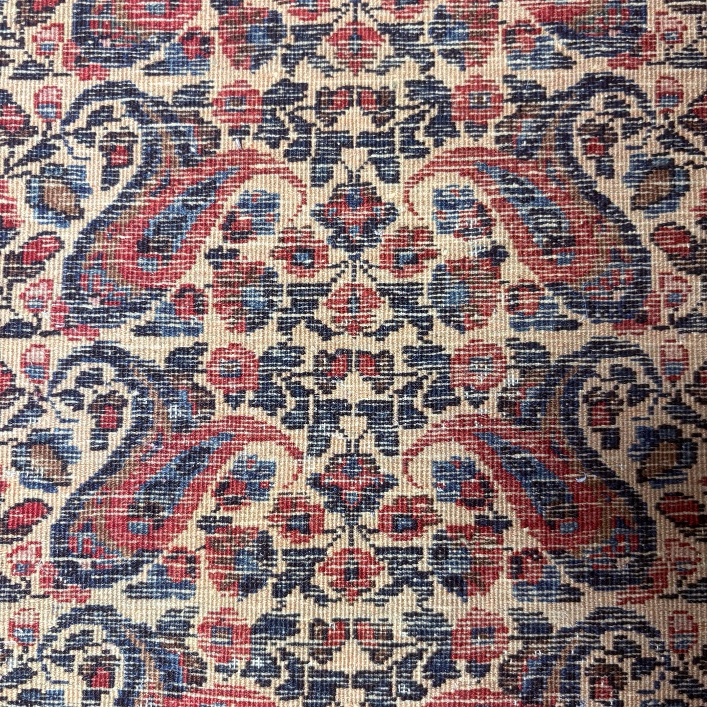 Antique 1910s Bidjar Hand Knotted Paisley Boteh Rug 5x7 342KPSI Natural Dye23