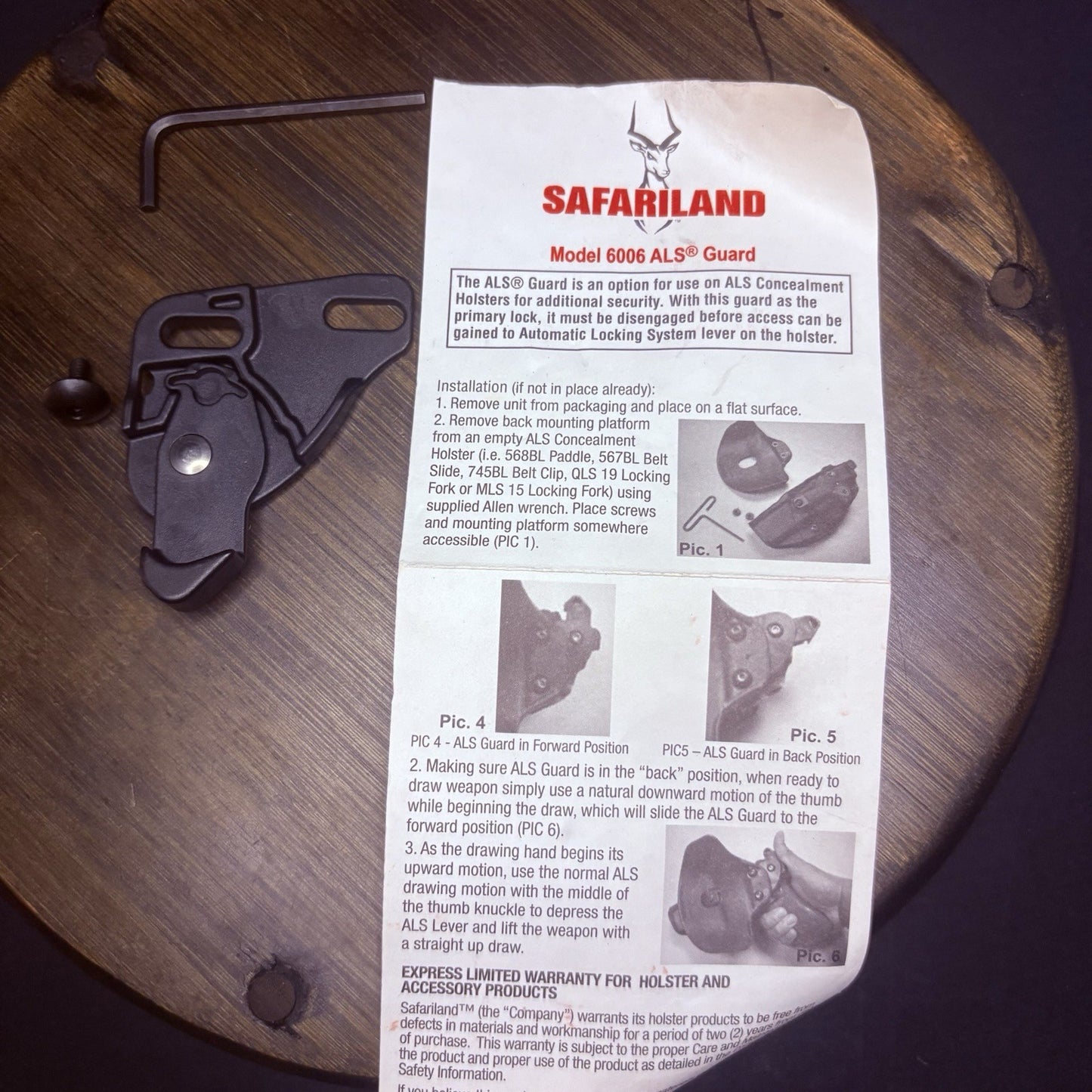 Safariland ALS Guard Right Hand 6006-1-21 For Model 6377 636