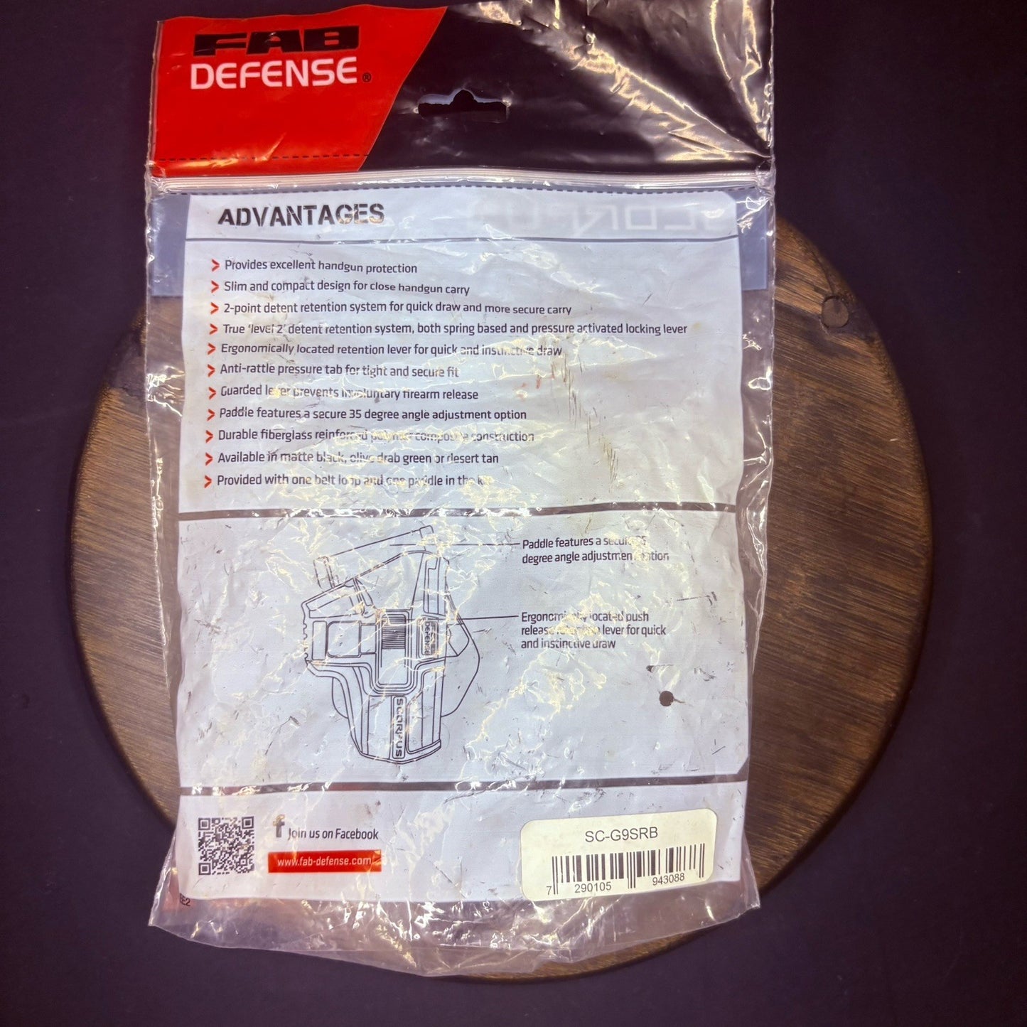 FAB Defense (G9) Scorpus Retention Belt Loop G9 Holster Attachment4