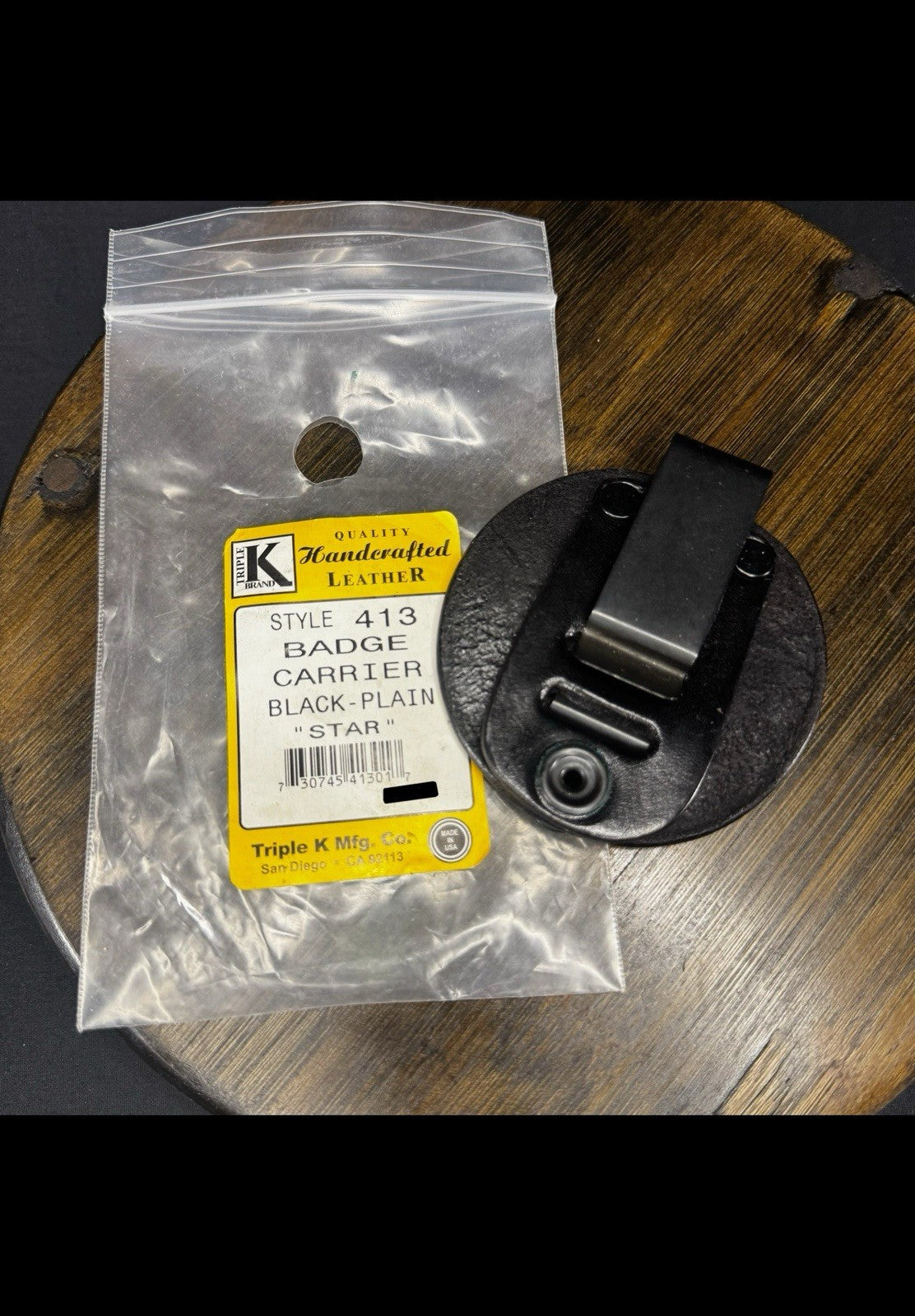 Triple K Badge Carrier Handcrafted Leather Badge Carrier 4131