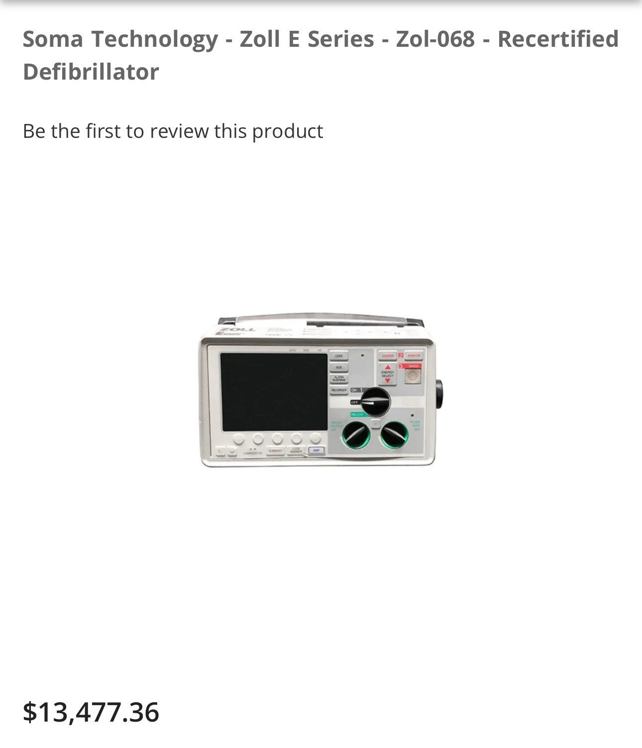 ZOLL E-SERIES 12 Lead Defibrillator Monitor w/ Travel Case and Accessories/cable17