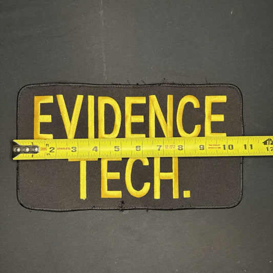 Police Embroidery Patch EVIDENCE TECH 10"x 6" Lot Of 2 Patches1