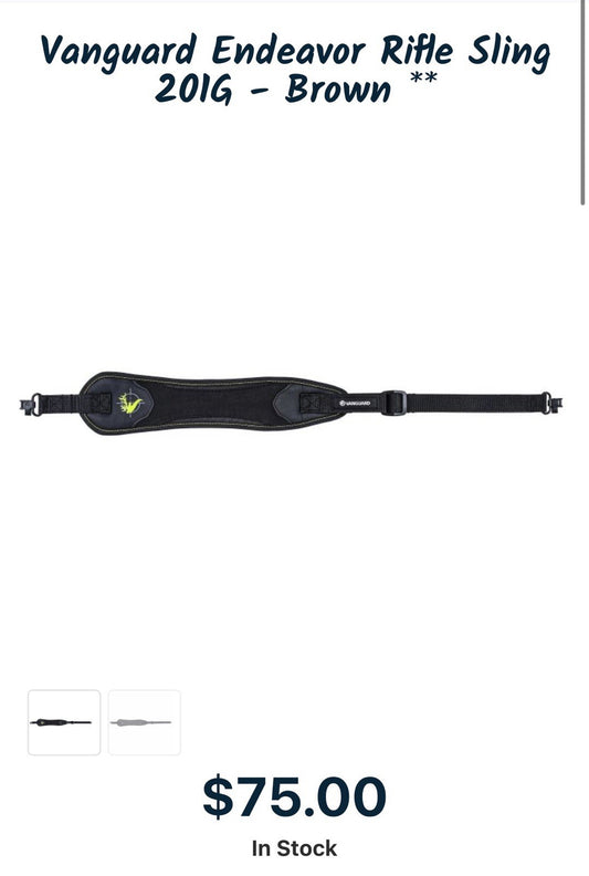 Vanguard Rifle Sling, 2 Point Swivel, Endeavor 201G1