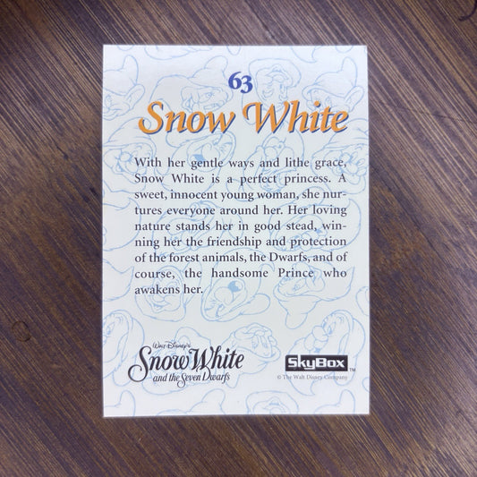 1994 SkyBox Disney's Snow White #63 "SNOW WHITE" High Grade Trading Card1