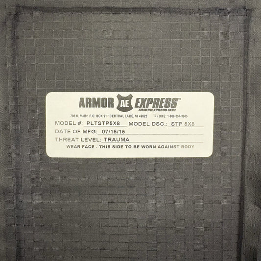 Armor Express Trauma Pad 5x8 Model STP Soft Black Impact Panel Body Armor1