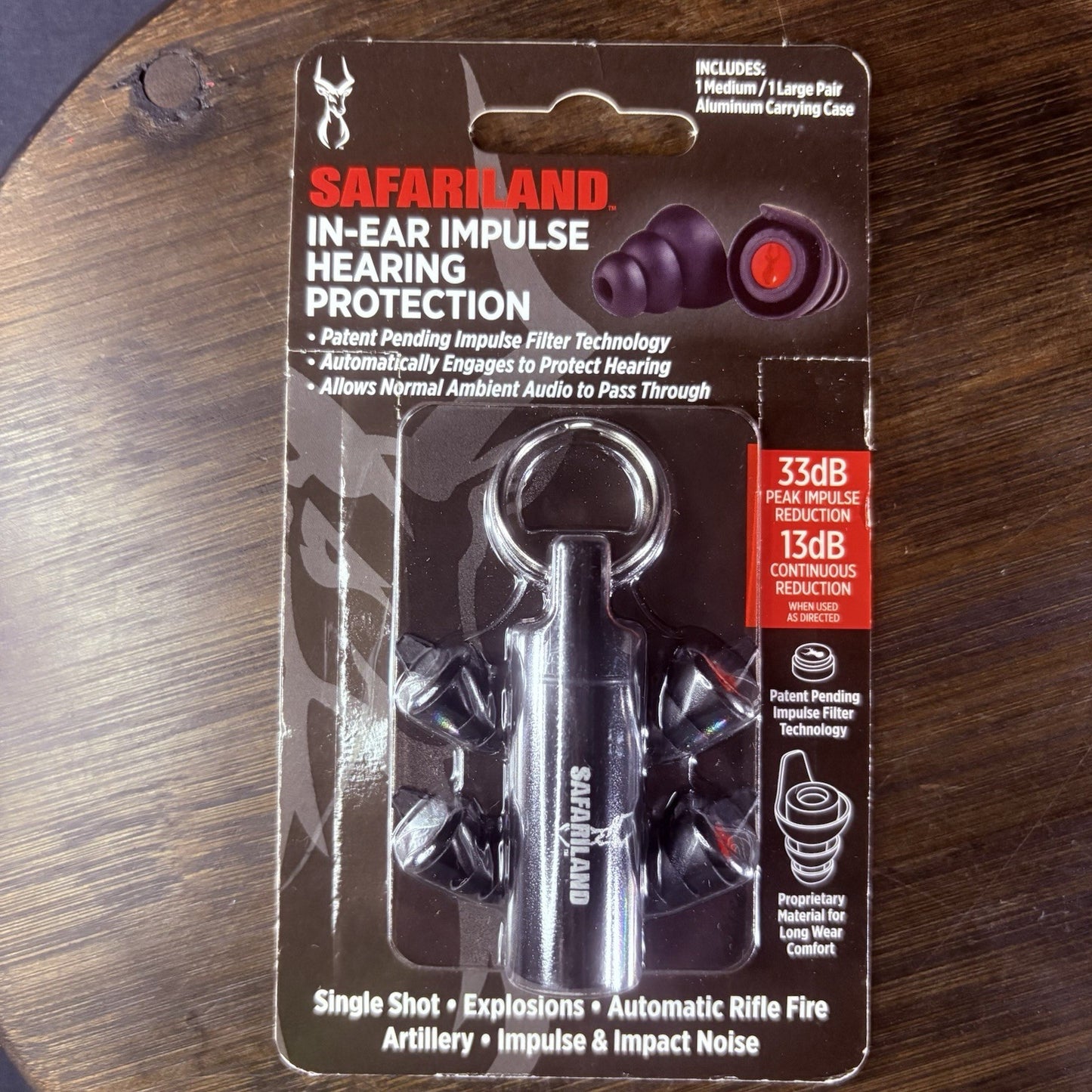 Safariland Impulse Hearing Protection, In Ear Earplugs with Keychain Storage6
