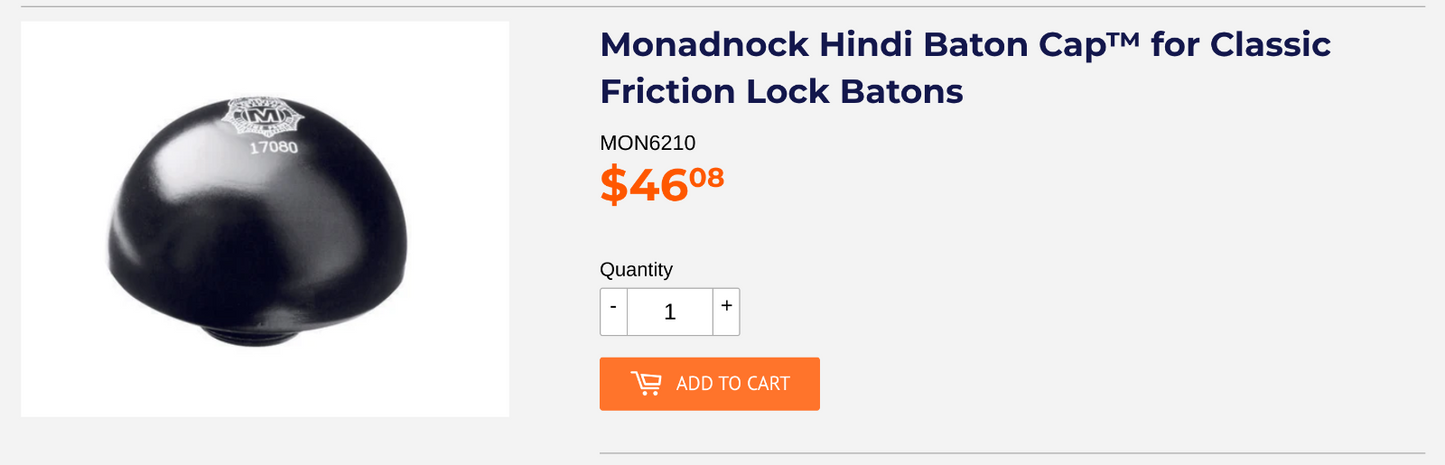 Monadnock Hindi cap for Friction Lock Baton4