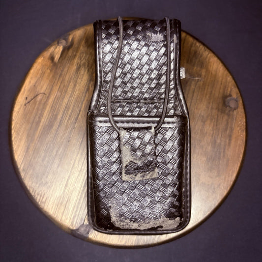 Bianchi Universal Radio Holder Swivel Back Accumold Elite Leather Basket Weave1