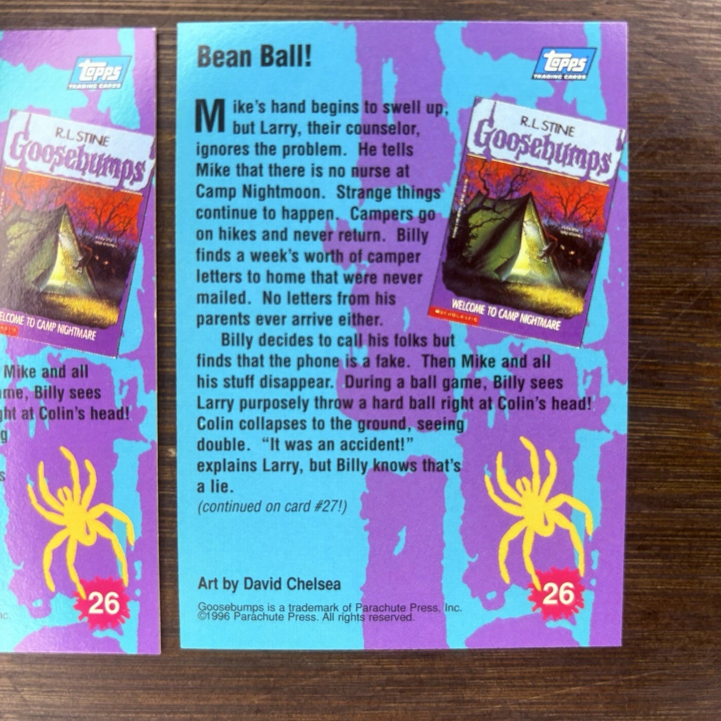 1996 Topps Goosebumps Bean Ball! #26 Lot Of (2) High Grade Trading Card16