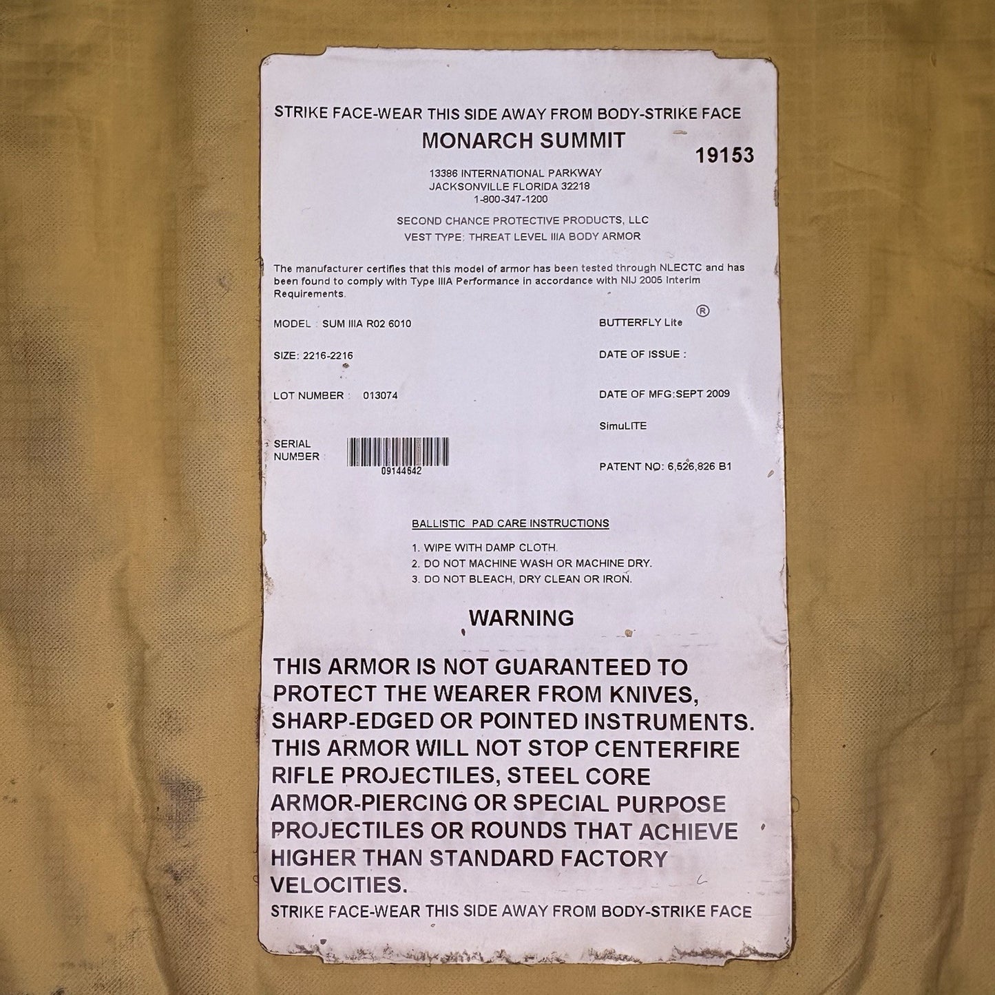 Second Chance 3A Bullet Proof Vest Size Large Concealable Ballistic IIIA Vest16