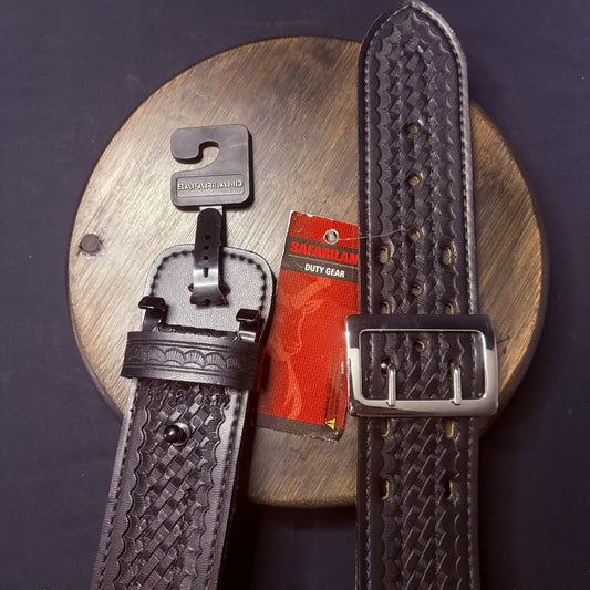 Safariland Model 87 Sam Browne Duty Belt - Size 48 - Basketweave - Black/ Chrome1