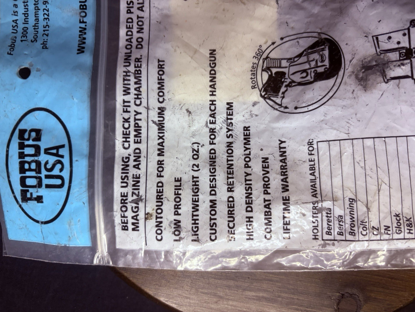 FOBUS M3 Light Carrier Elite Concealed Holsters For M3/M5/M6 Flashlights12