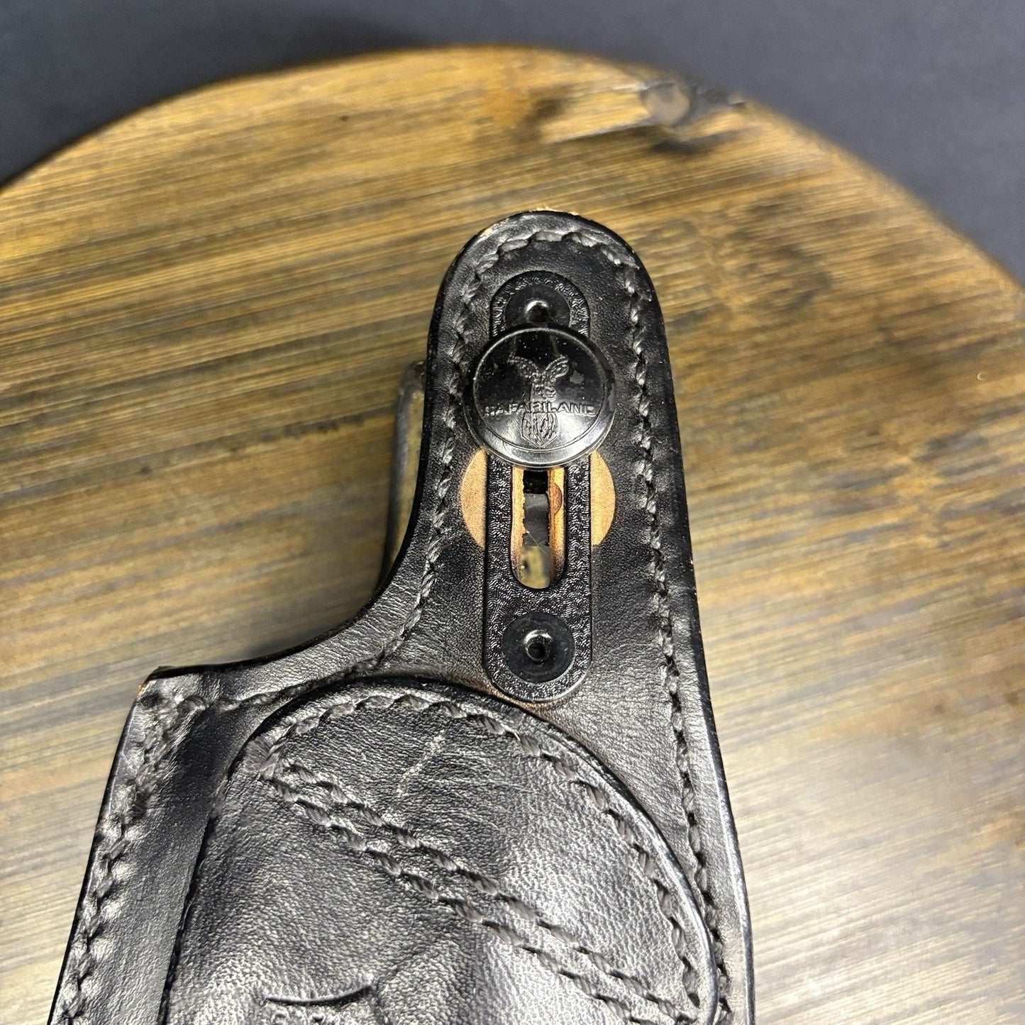 Safariland #2 Basket Weave Leather Holster for SigSauer 225, 2 1/4" Belt Loop RH14