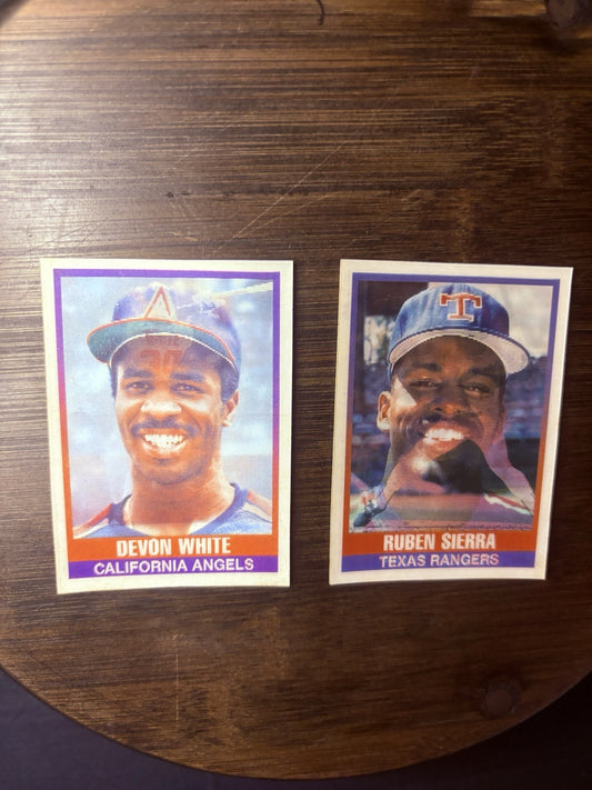Sportsflics Rookie Lot (2) High Grade Devon White & Ruben Sierra Cards 1