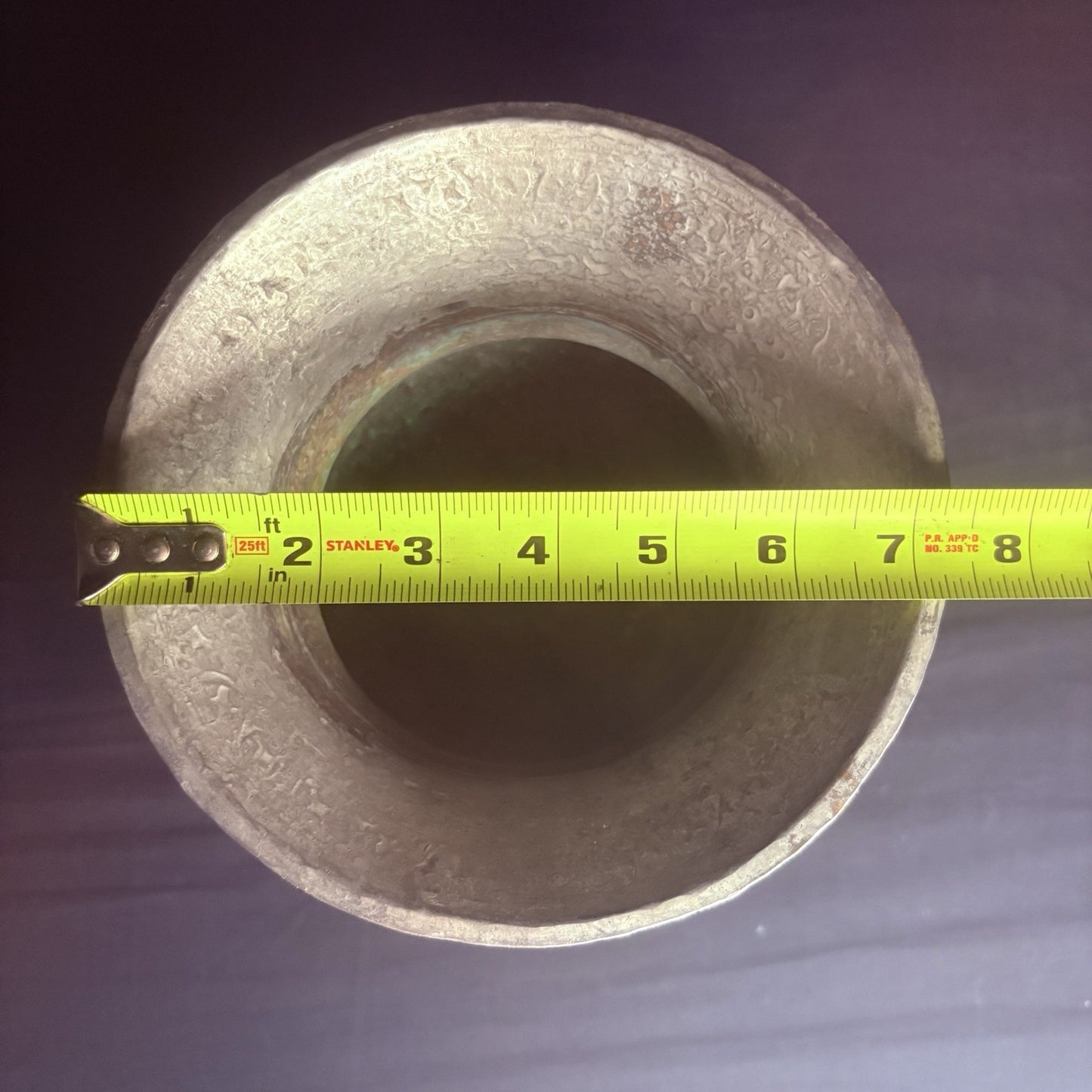 Qajar Era Copper Vessel Hand Hammered Islamic Calligraphy Tinned Late 1800s19