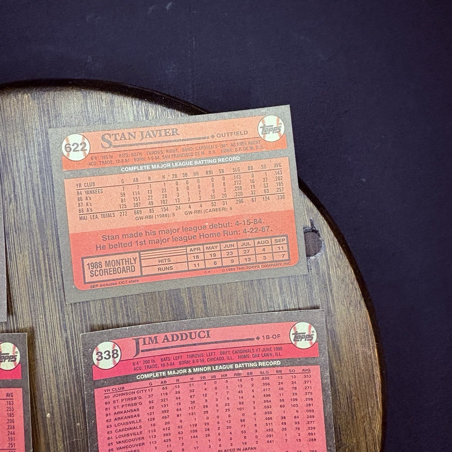 1989 Topps High Grade MLB Card #534, #622, #239, #338, #102, #478, Company Store16