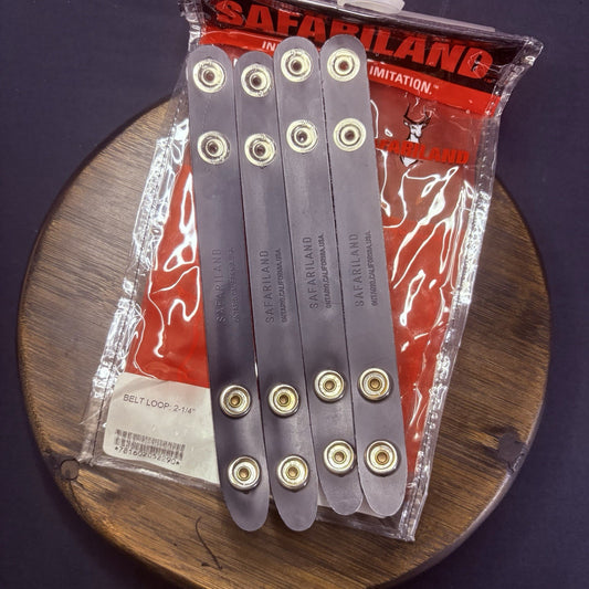 Safariland 65 Belt Keeper, Plain Black Leather for 2.25" Belt Chrome Snap 4 Pack1