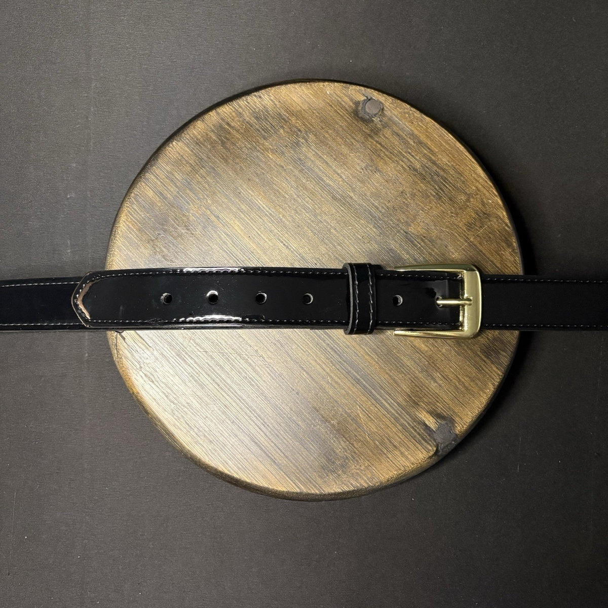 Boston Leather Sam Browne Shoulder Strap Black Hi-Gloss Brass Rings Model 6511