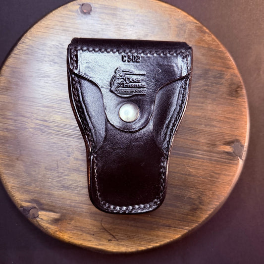 Don Hume Leather Handcuff Case C302 Duty Pouch Plain Black Leather