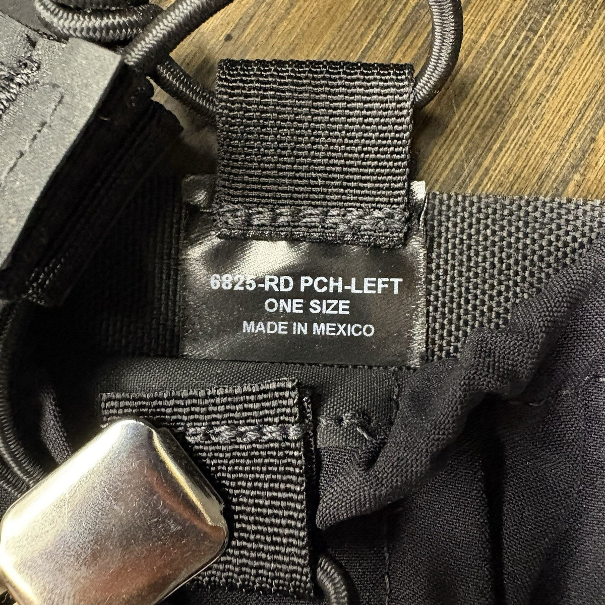 Tactical Vest Pouch Black Nylon Hook and Loop 6825 Left Pouch