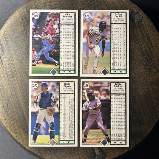 1989 Upper Deck #406, #578, #273, #376 MLB High Grade Trading Cards (Lot Of 4)