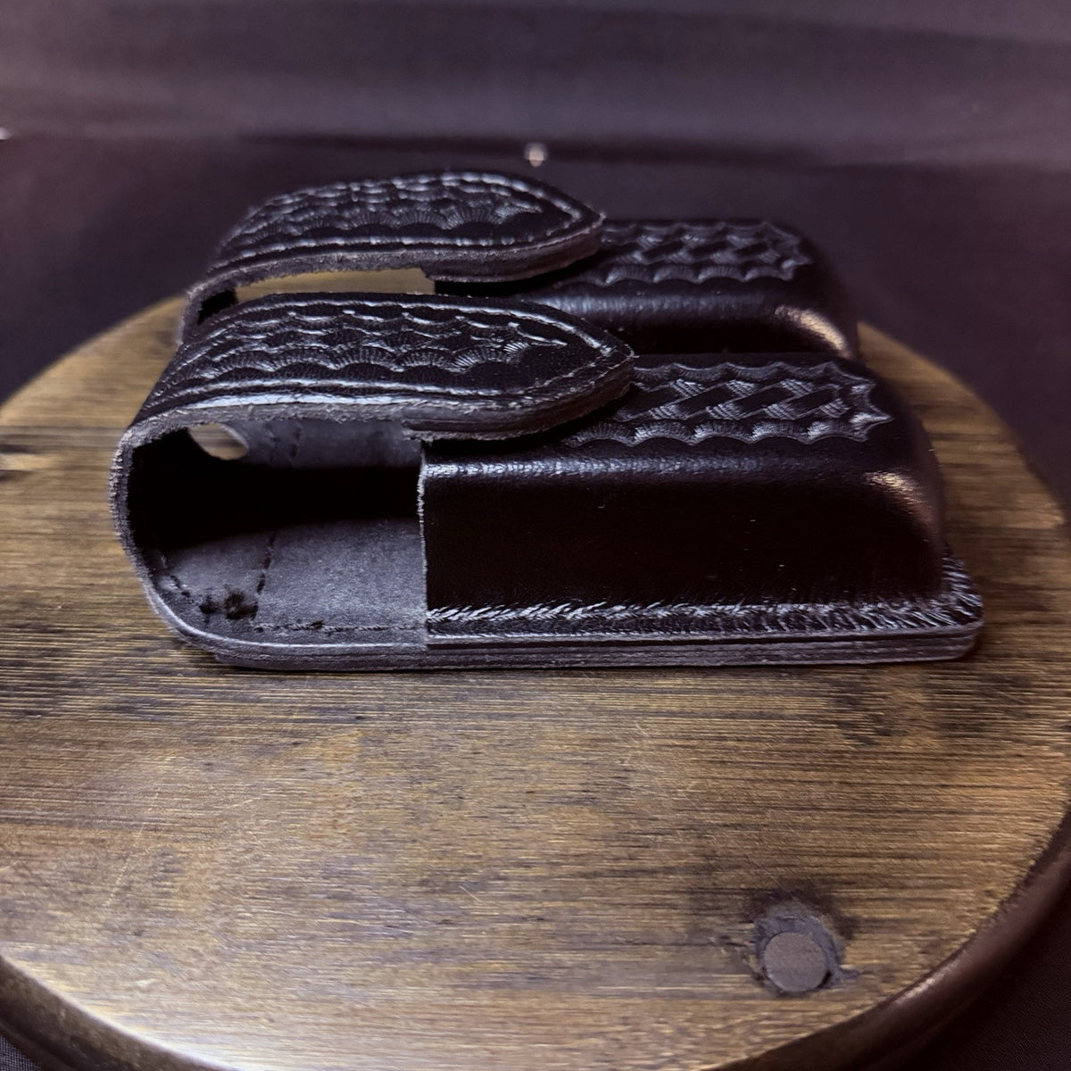 Safariland Double Magazine Pouch GLOCK 20/21 Leather 77 Basketweave Hidden Snap