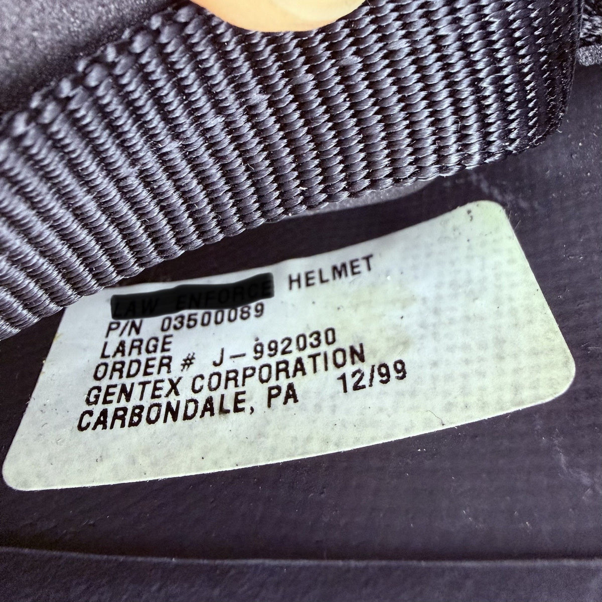 Gentex 3A Helmet PASGT Size Large Ballistic Level IIIA Bulletproof ACH Military