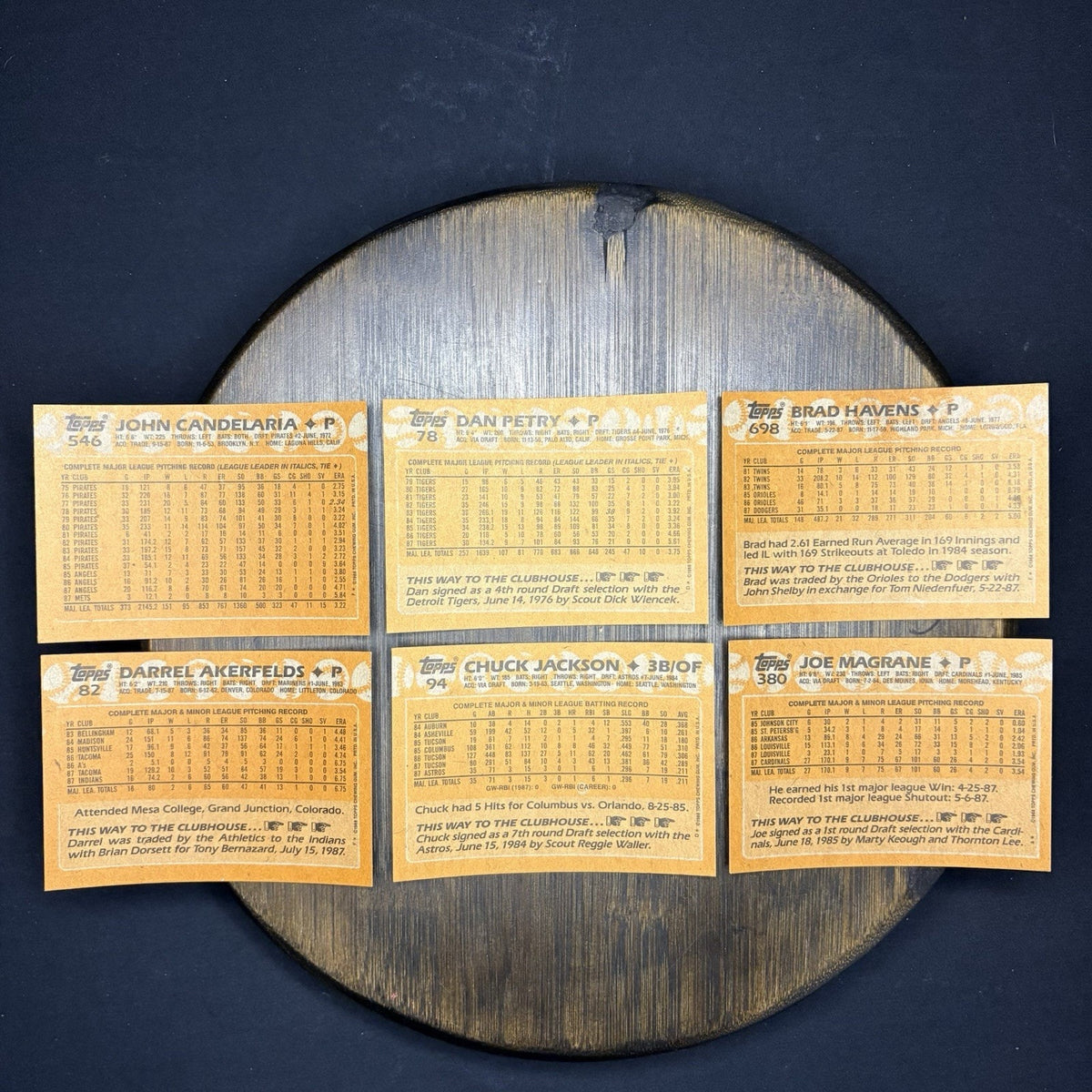 1988 Topps High Grade Cards #546, #78, #698, #82, #94, #380 (Lot Of 6)