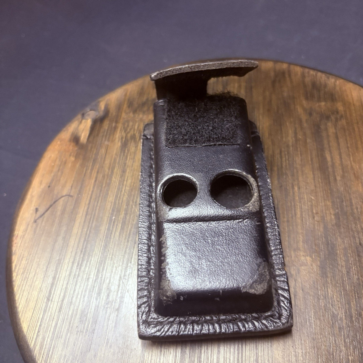 Olympus Puma 4 Leather Pouch Holster Case Plain Black Leather