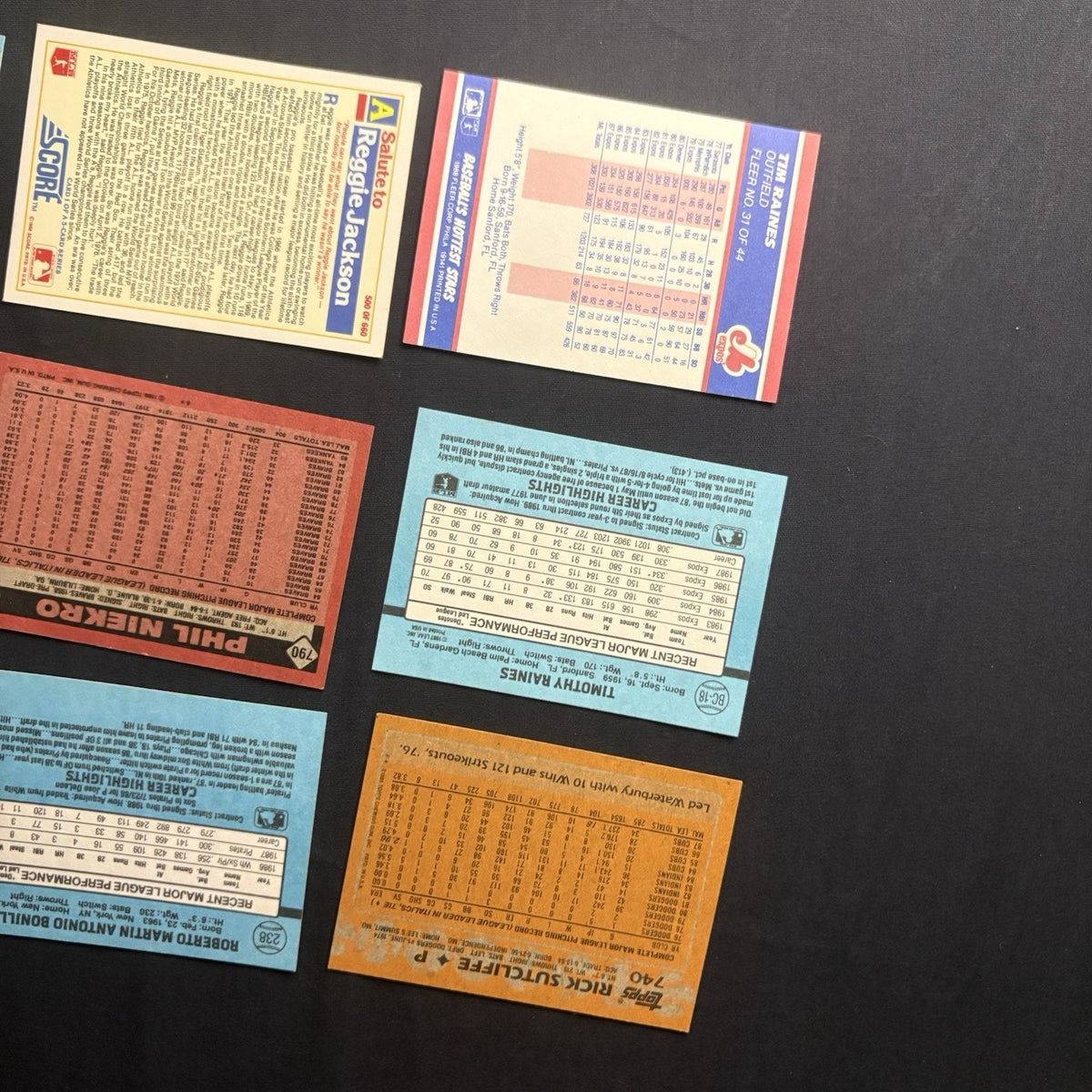 1988 Baseball Card Lot (15) All High Grade Topps, Donruss, Score, Fleer